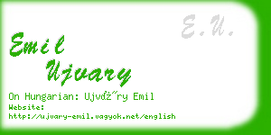 emil ujvary business card